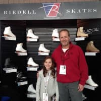 <p>Emilia visits the Riedell Skates booth at the event. </p>