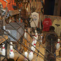 <p>Exhibit shows the workings of bowling mechanism. </p>