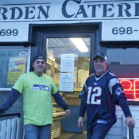 <p>Garden Catering manager Mike Paoletto, right, and David Chacon.</p>