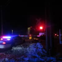 <p>The Metro North train remained on the tracks at police and MTA investigators searched the wreckage for additional victims.</p>