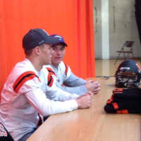 <p>Mamaroneck High School seniors Alex Parkinson and Andrew Sommer. </p>