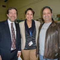 <p>Columbus Elementary School Principal Sonia Nunez, Isaac E. Young Middle School Principal Anthony Bongo and New Rochelle Superintendent Brian Osborne at the STREAMing Into Learning Convention.</p>