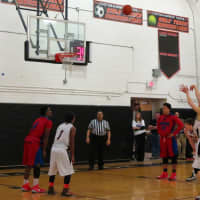 <p>Croton-Harmon High School sophomore Lucas Curran sinks a free throw shot for the Tigers.</p>
