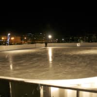 <p>The outdoor rink is part of the Harbor Point development in downtown Stamford. </p>