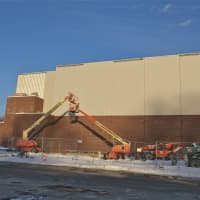 <p>Work continues at Greenwich High School. </p>