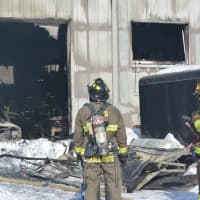 <p>Firefighters spent Tuesday afternoon battling a blaze at a farm in Southeast.</p>