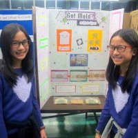 <p>Two students presented their science project on mold.</p>