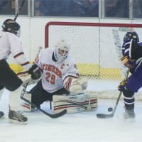 <p>Tigers keeper Chris Stangarone was busy with 40 saves.</p>