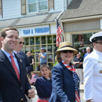 <p>Hillary Clinton marching in Chappaqua&#x27;s Memorial Day Parade.</p>