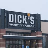 <p>Big flakes come down near the Dick&#x27;s Sporting Goods at the Danbury Fair Mall. </p>