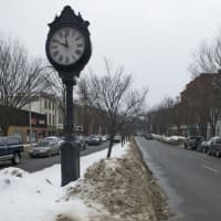 <p>Time is not frozen, but the landscape is on Danbury&#x27;s Main Street.</p>