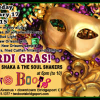 <p>Mardi Gras will be celebrated at Two Boots in Bridgeport.</p>