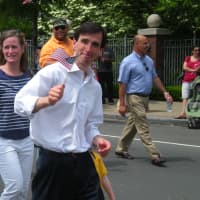 <p>Mayor Noam Bramson and family walked in the parade.</p>