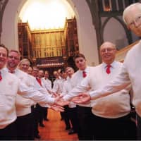 <p>The Just for Men Chorus of Second Congregational Church in Greenwich </p>