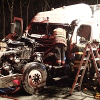 <p>Westport firefighters extricated the driver of a tractor-trailer after a crash on I-95.</p>
