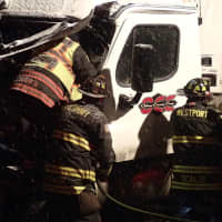 <p>Westport firefighters extricated the driver of a tractor-trailer after a crash on I-95.</p>