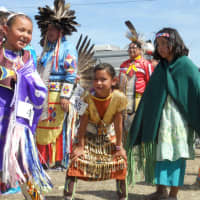 <p>The group attended the annual pow wow with dancing and drumming competitions, traditional regalia, storytelling and teepees set up across the vast pow wow grounds.</p>