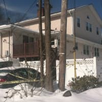 <p>The home on Adelphia Avenue in Harrison, N.Y., where a recently retired White Plains police officer is alleged to have shot to death his two teenaged daughters and then killed himself Saturday.</p>