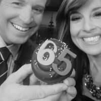 <p>Mary Calvi and Chris Wragge of the &quot;CBS News This Morning&quot; wish Volunteer New York! a happy 65th anniversary.</p>