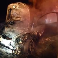 <p>The car was destroyed in the fire on I-95. </p>