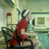 <p>Beatrix Dalton keeps watch as a lifeguard at the Ridgefield Recreation Center&#x27;s pool.</p>
