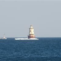 <p>Ice forms out at the lighthouse </p>