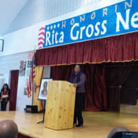 <p>Maria George spoke about her mother, Rita Gross Nelson, at Leake &amp; Watts Black History Wall of Fame Induction Ceremony.</p>
