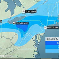 <p>A look at snowfall projections for the latest storm.</p>