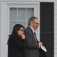 <p>At right is David Shaw, founder of D.E. Shaw Research and hedge-fund firm D.E. Shaw &amp; Co., leaving Robert Dirks&#x27; funeral in Mount Kisco. Dirks, a Valhalla train-crash victim, worked at Shaw&#x27;s research company. </p>