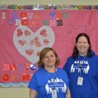 <p>Parent coach Angelina Stojakovic and Loren Daly, coordinator of the Family Learning Center, are reminding parents to sign up their kids for kindergarten. </p>