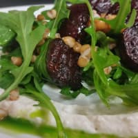 <p>Beets and goat cheese at Sam&#x27;s of Gedney Way.</p>