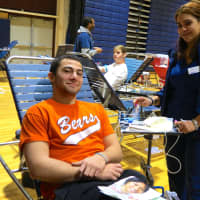 <p>Students and volunteers take part in a blood drive, hosted by Briarcliff High School&#x27;s National Honor Society on Feb. 13.  </p>