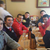 <p>High school students from Archbishop Stepinac turned out to eat pancakes for charity on Tuesday at the IHOP in Hartsdale.</p>