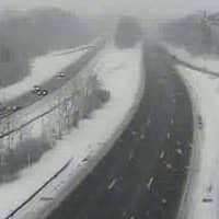 <p>A look at conditions on the Taconic State Parkway at the Route 9A junction Thursday.</p>