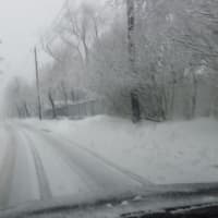 <p>A look at road conditions in Yonkers Thursday morning.</p>