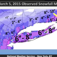 <p>A map showing snowfall totals from the third winter storm of this week, which wrapped up late Thursday.</p>