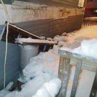 <p>They weight of the heavy snow accumulation caused a deck to collapse on a Westport home, damaging the propane tank and causing a leak. </p>