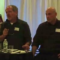 <p>Dennis Kirby and Wayne Spector, the duo behind grOw Ossining.</p>