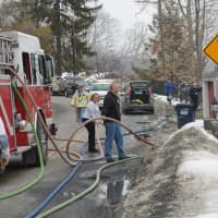 <p>Carmel Fire Department was brought in to set up a &quot;fill station&quot; for the many tankers at the dry hydrant at the end of Baldwin Place Rd.</p>