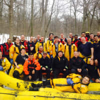 <p>These are the Yonkers firefighters who participated in hands-on ice rescue training at Tibbetts Brook Park.</p>