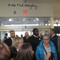<p>A view from inside Saks Fifth Avenue OFF 5TH as customers streamed into the newly opened shop at 29 Tarrytown Road in Greenburgh.</p>
