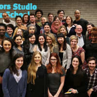 <p>Cohort 17 taking a group photo with Bradley Cooper after Bradley visited with his MFA family, where he discussed in depth his training at The Actors Studio Drama School and its importance for his professional career.</p>
