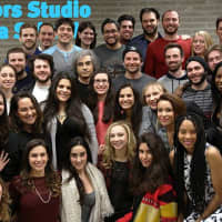 <p>Cohort 16 took a group photo with Bradley Cooper after he visited with his MFA family, where he discussed in depth his training at The Actors Studio Drama School and its importance for his professional career.</p>