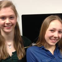 <p>John Jay High School sophomores Isabel Fry and Acadia Thielking </p>