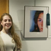 <p>Isabelle Stone, of Wilton, with her photo &quot;Thalassophile.&quot;</p>