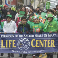<p>Life Center group marches.</p>