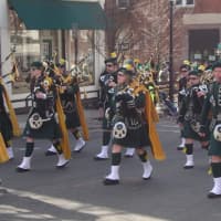 <p>Bagpipers and drummers lead the procession in the annual Tarrytown/Sleepy Hollow St. Patrick&#x27;s Day Parade on Sunday. </p>