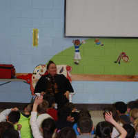 <p>An author takes questions from students.</p>