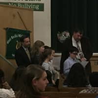 <p>Students from several Norwalk schools read letters to Katz in which they reflect on her story and vow to stay off drugs.</p>
