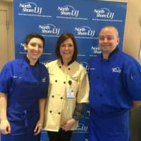 <p>NWH Team: Patty Sobol, Executive Chef, NWH Jill Ashbey-Pejoves RD, CDN, CDE, Lead Clinical Dietitian, NWH; Chris Counts, Assistant Chef, NWH.</p>